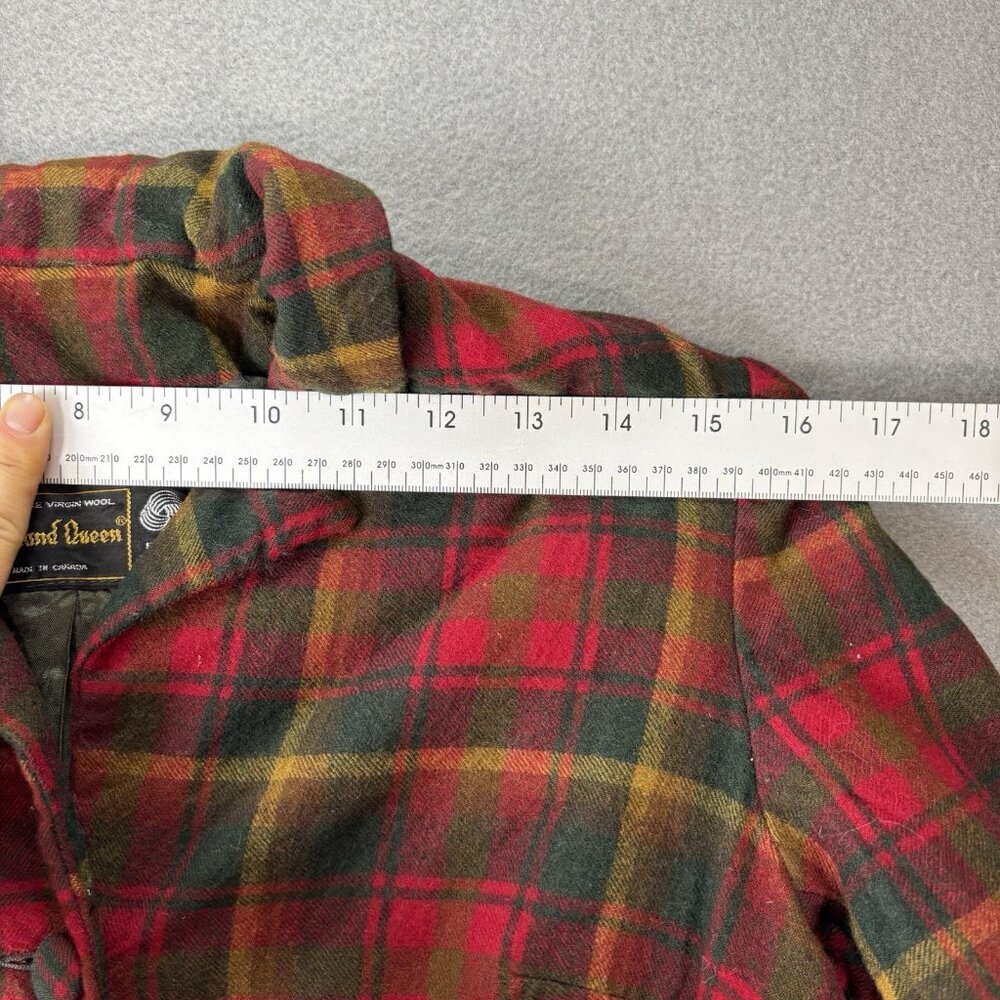 Vintage Highland Queen Plaid Blazer Youth M Wool Tartan Academia Irish Christmas - Picture 8 of 13